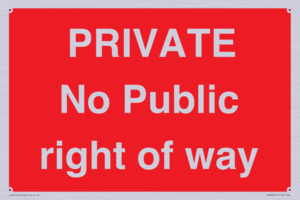 PRIVATE No Public right of way